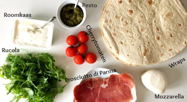 Italiaanse Lunch Wraps met Mozzarella, Prosciutto & Rucola