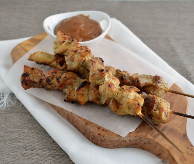 Sate met varkensvlees