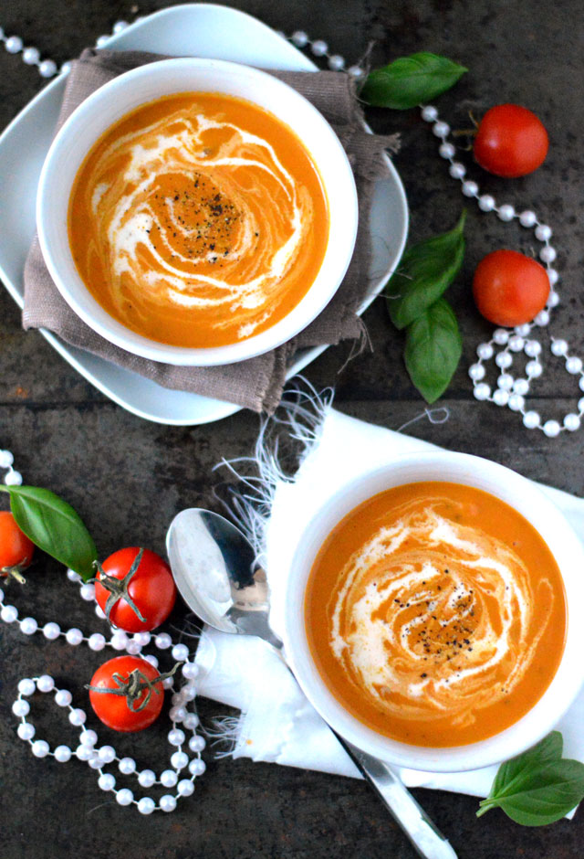 Romige Tomatensoep met Zongedroogde Tomaten