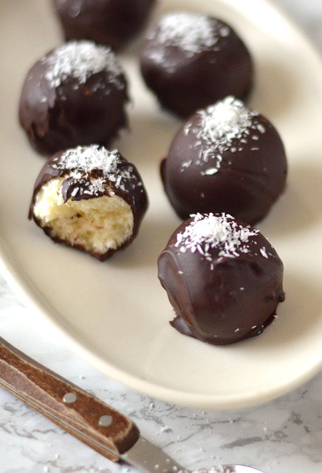 kokosballetjes met chocolade