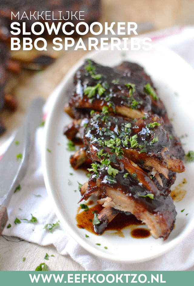 BBQ spareribs slowcooker Pinterest Collage
