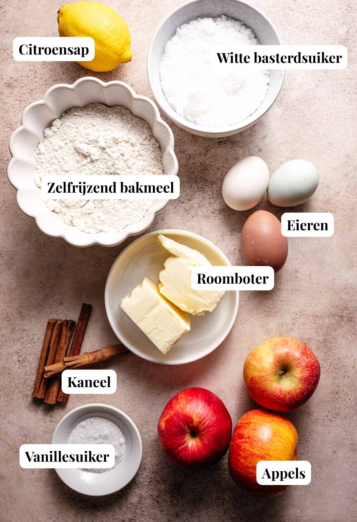 Ingredienten appelcake recept