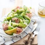 Salade met meloen en ham