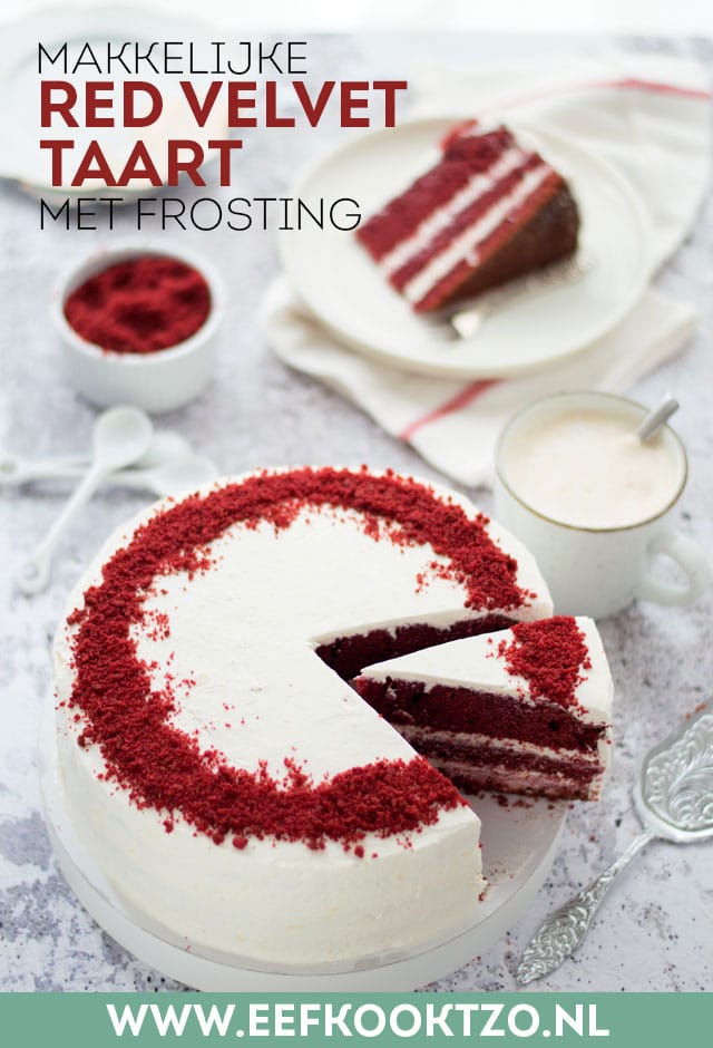 Red velvet taart Pinterest collage