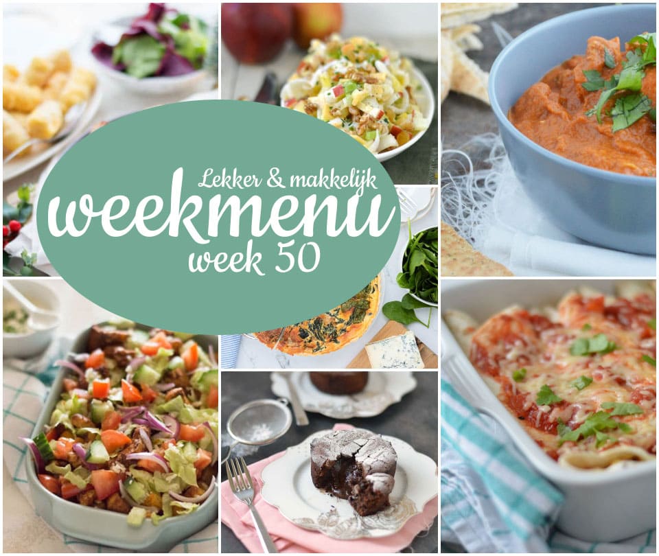 Lekker en makkelijk weekmenu – week 50