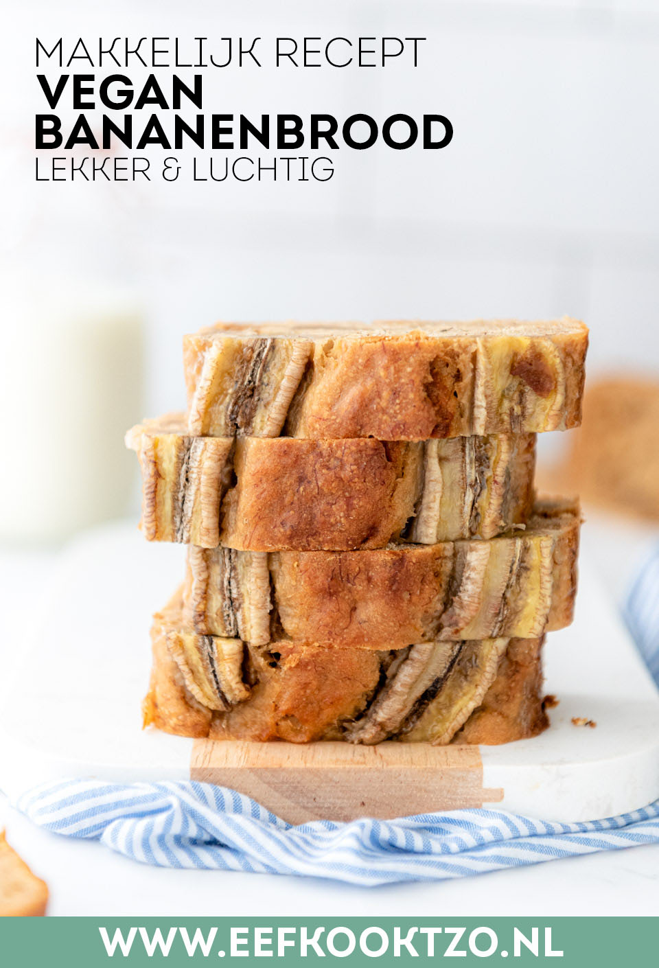 Vegan bananenbrood Pinterest Collage