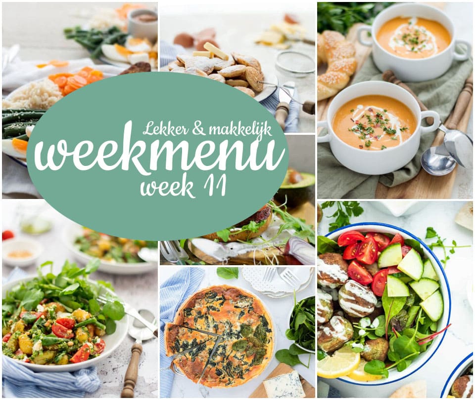 Lekker en makkelijk vegetarisch weekmenu – week 11