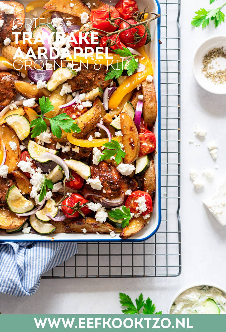 Traybake met aardappel Pinterest Collage