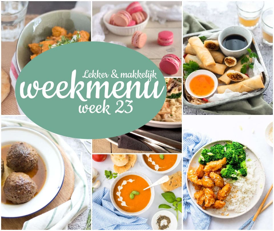 Lekker en makkelijk weekmenu – week 23