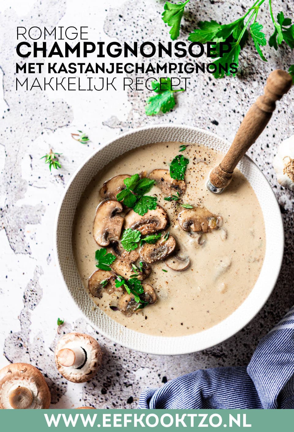 Champignonsoep Pinterest Collage