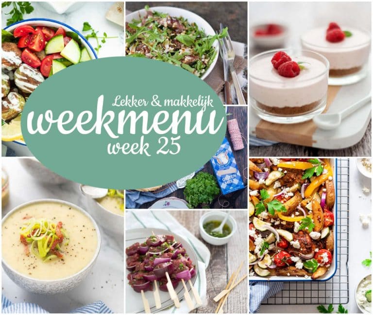 Lekker en makkelijk weekmenu – week 25