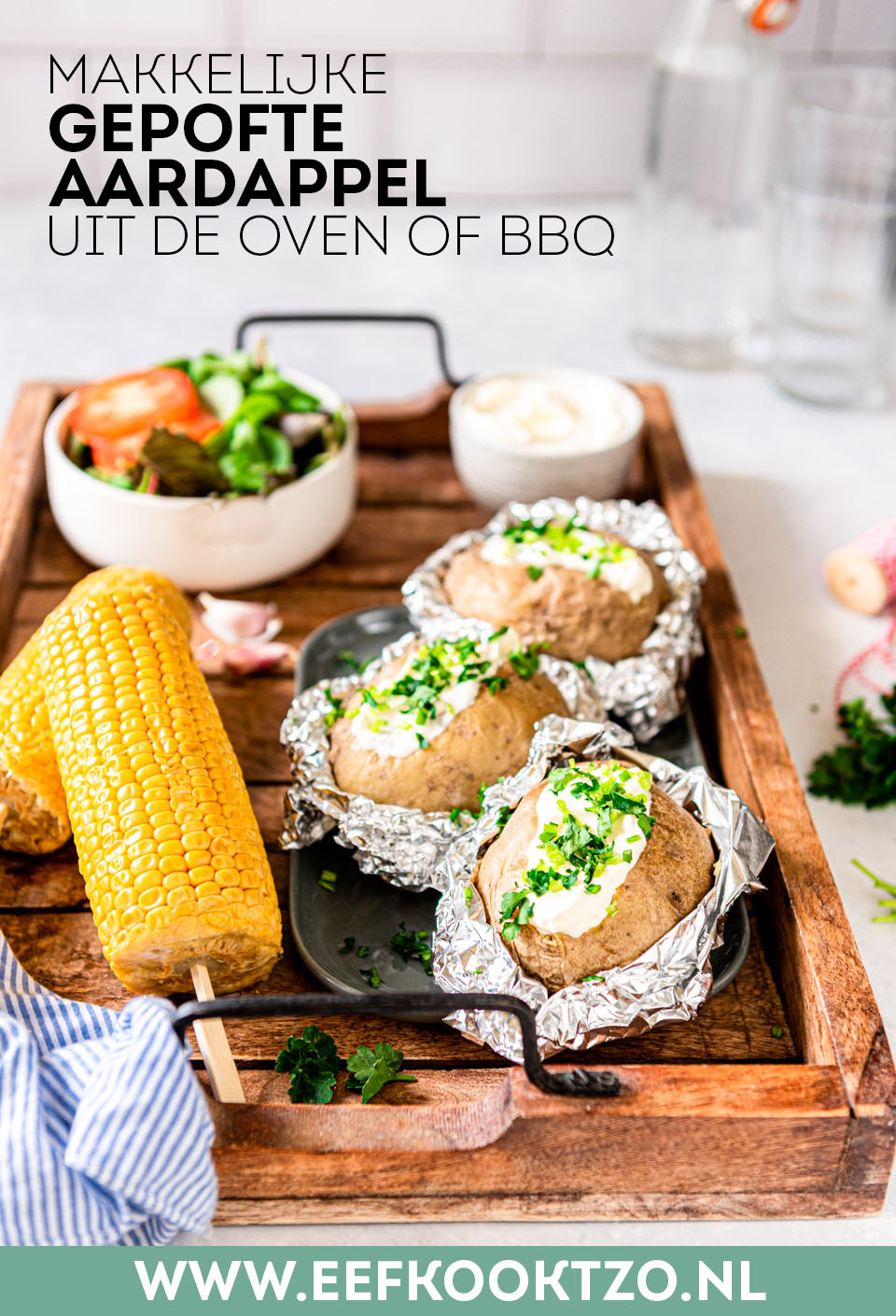 Gepofte aardappel Pinterest Collage