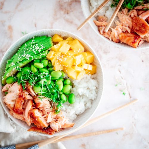 poké bowl gebakken zalm_