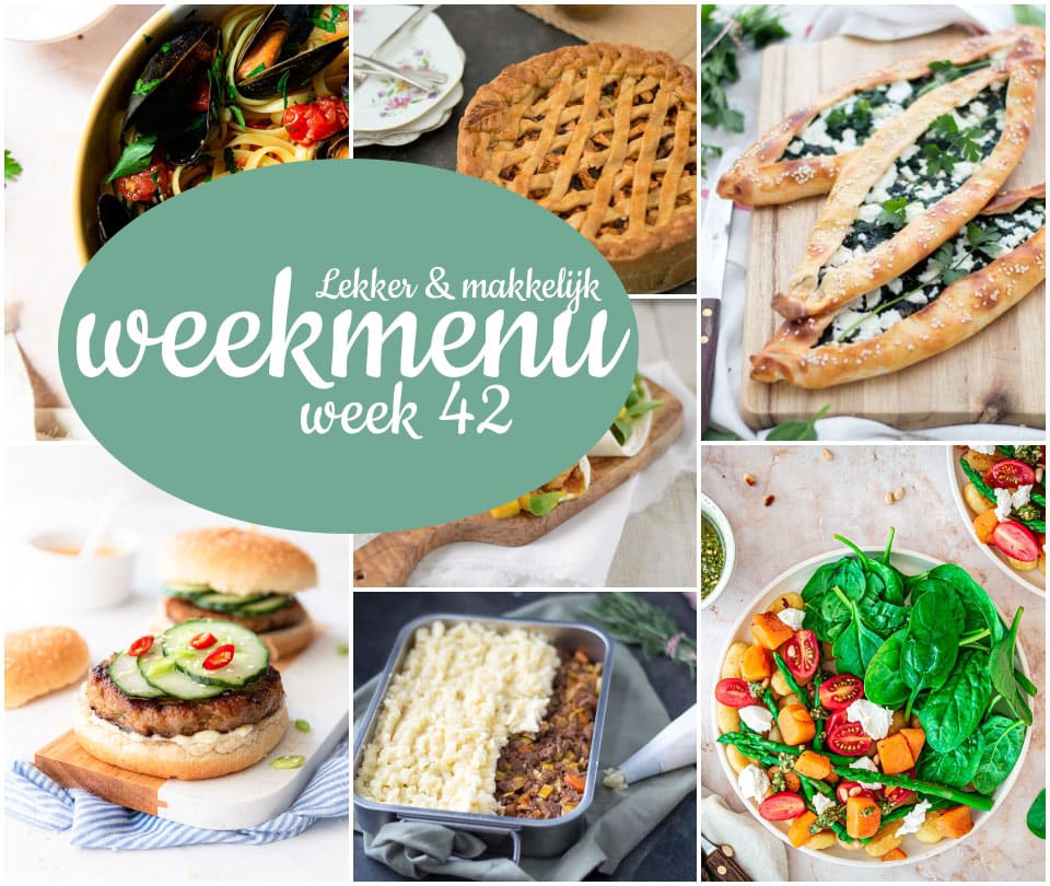 Lekker en makkelijk weekmenu – week 42