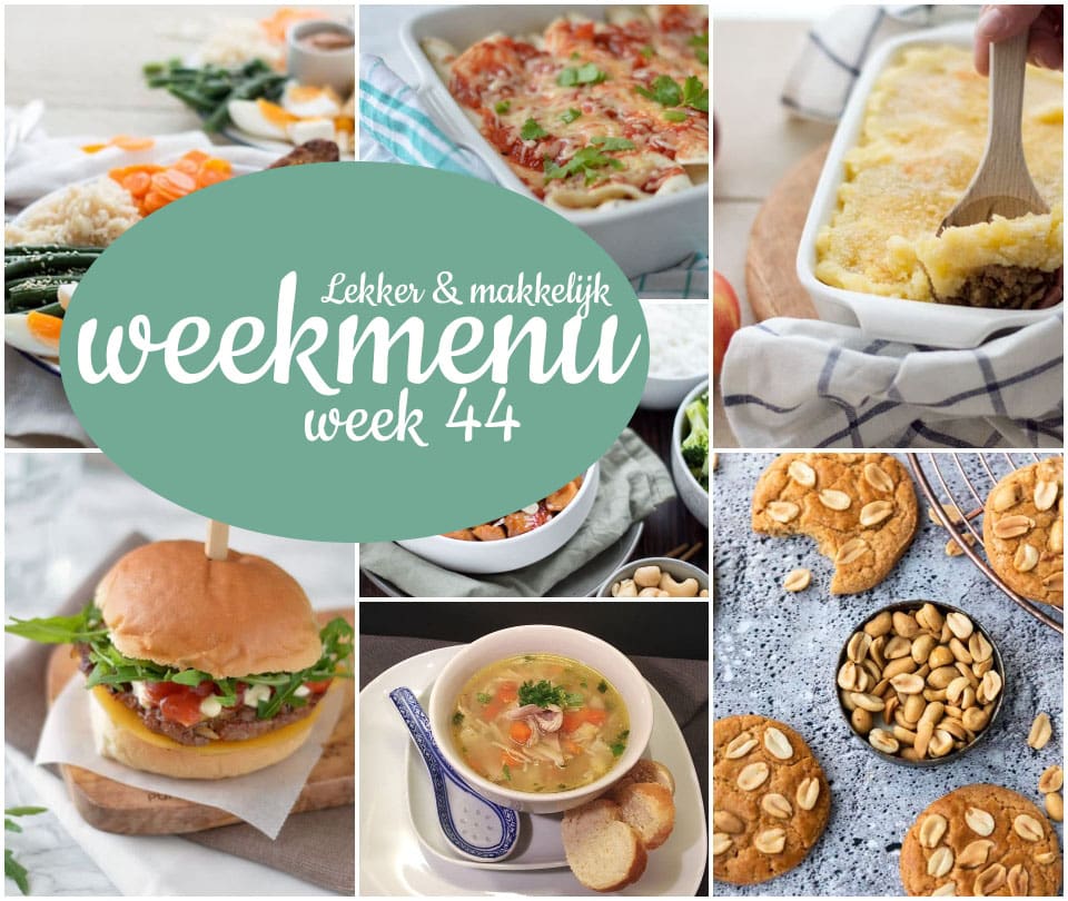 Lekker en makkelijk weekmenu – week 44