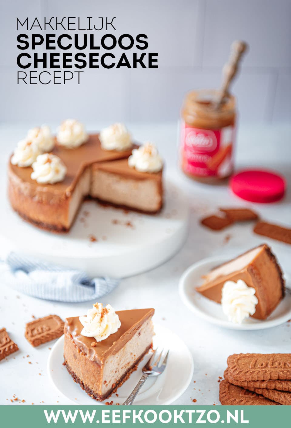 Speculoos cheesecake Pinterest Collage