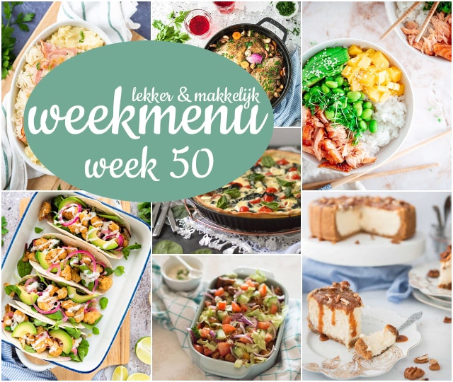 Lekker en makkelijk weekmenu – week 50