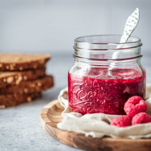 Chia jam met frambozen