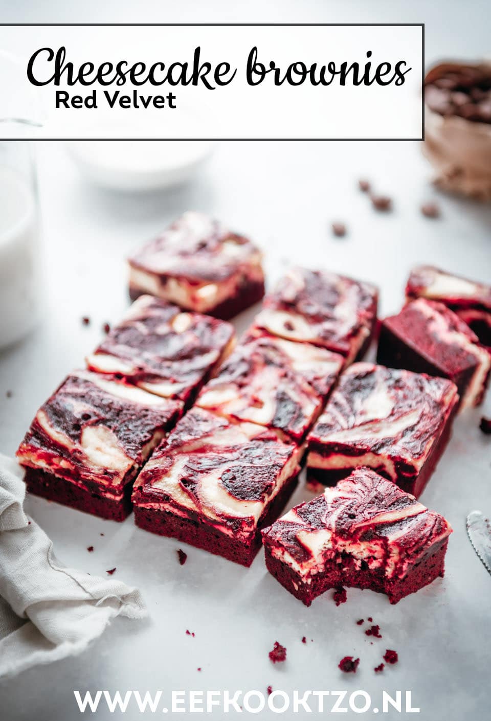 Red velvet cheesecake brownies Pinterest Collage