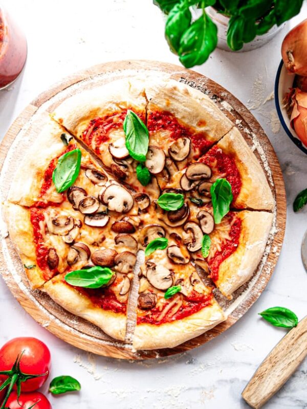 Vegan pizza recept