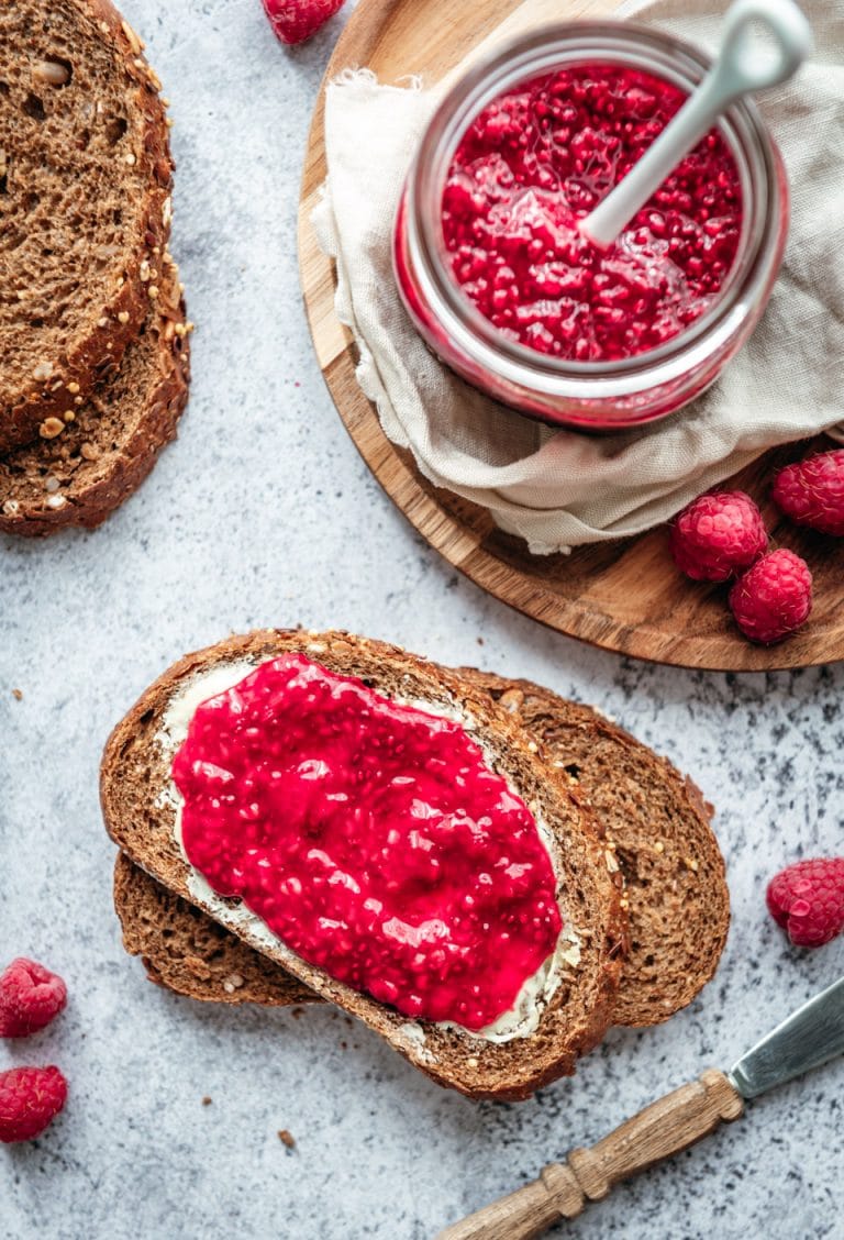 Chia jam met frambozen (suikervrij) Eef Kookt Zo