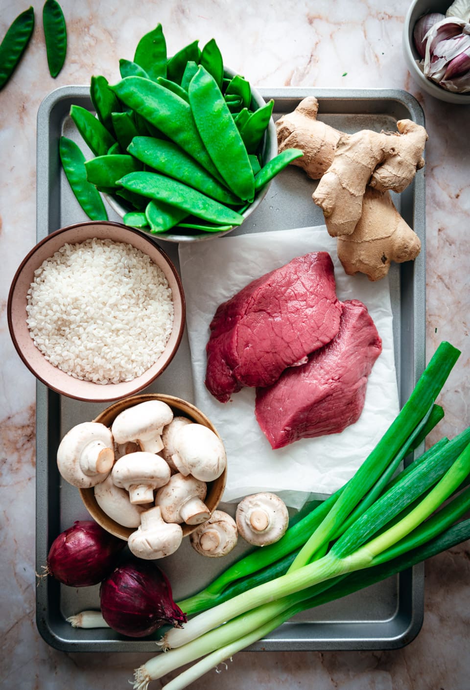 Ingredienten voor beef teriyaki