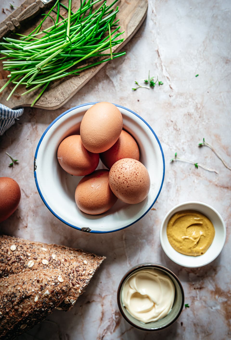Ingredienten eiersalade