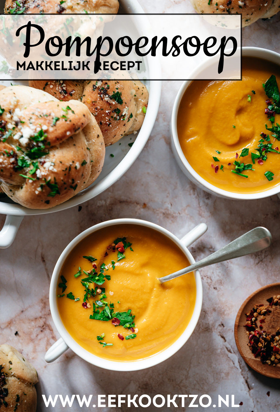 Snelle pompoensoep Pinterest Collage