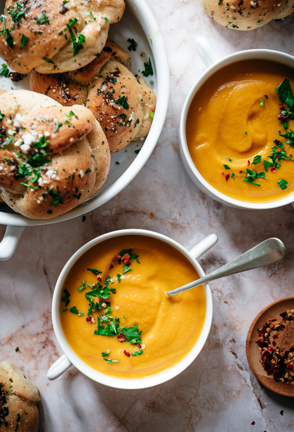 Snelle pompoensoep met wortel