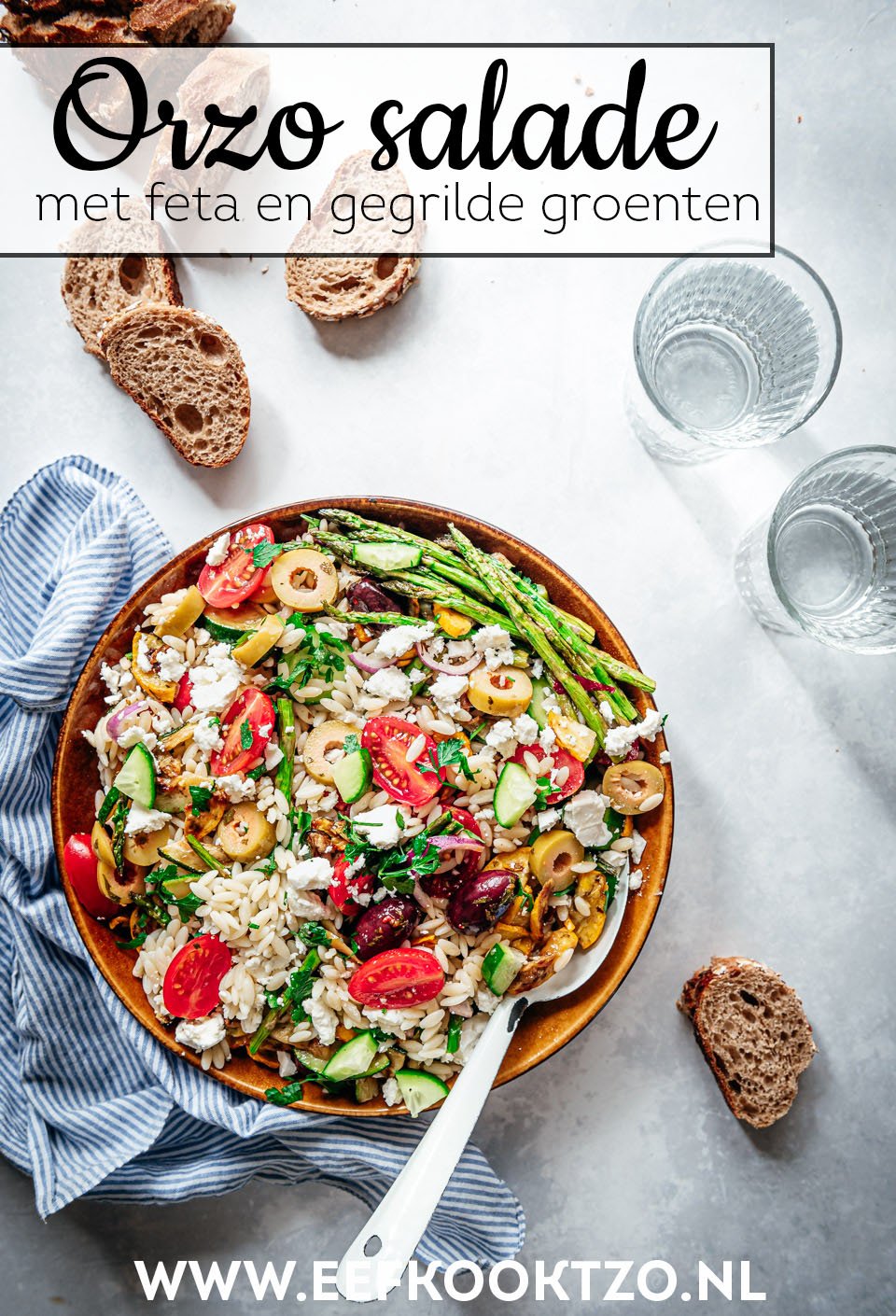 Orzo salade Pinterest Collage