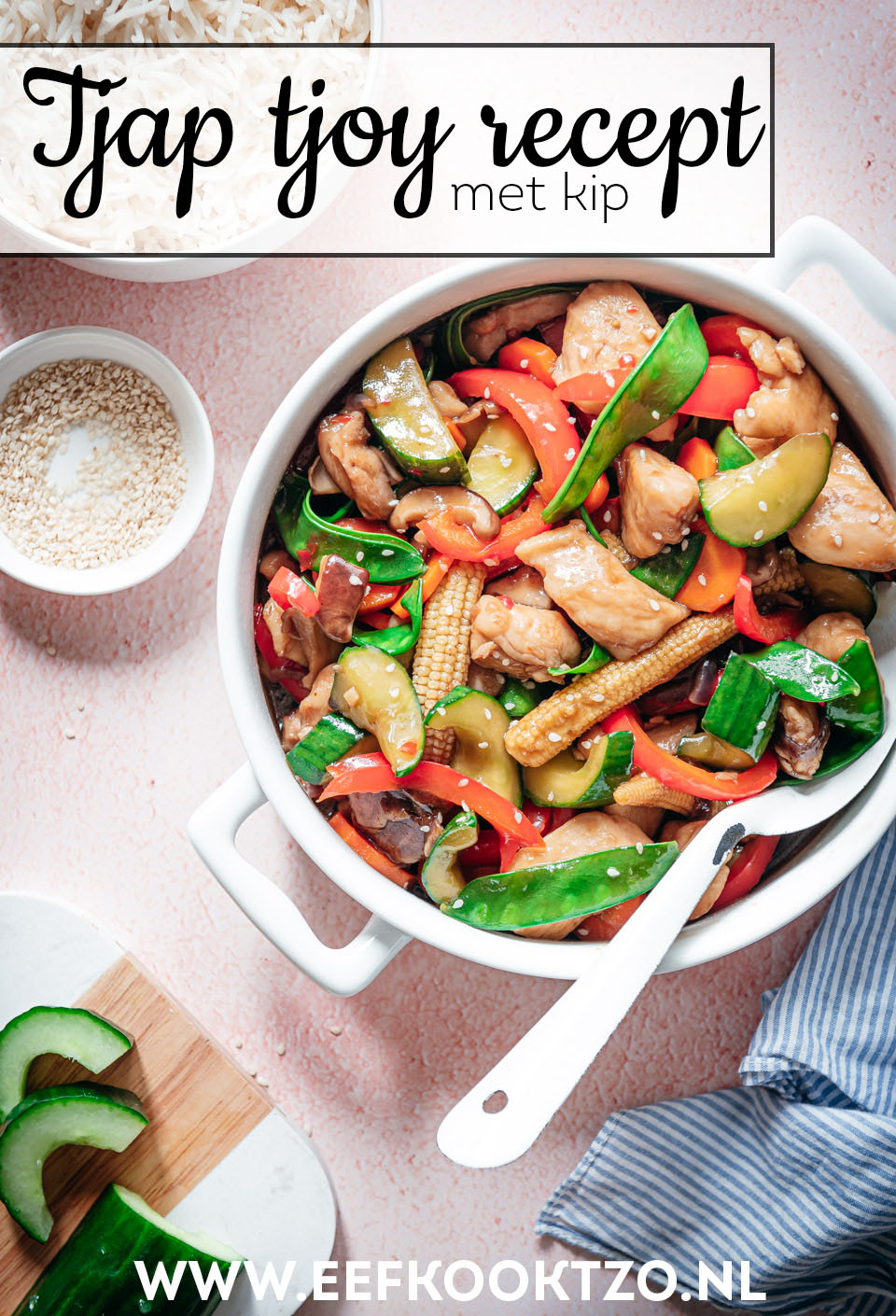 Tjap tjoy met kip Pinterest Collage