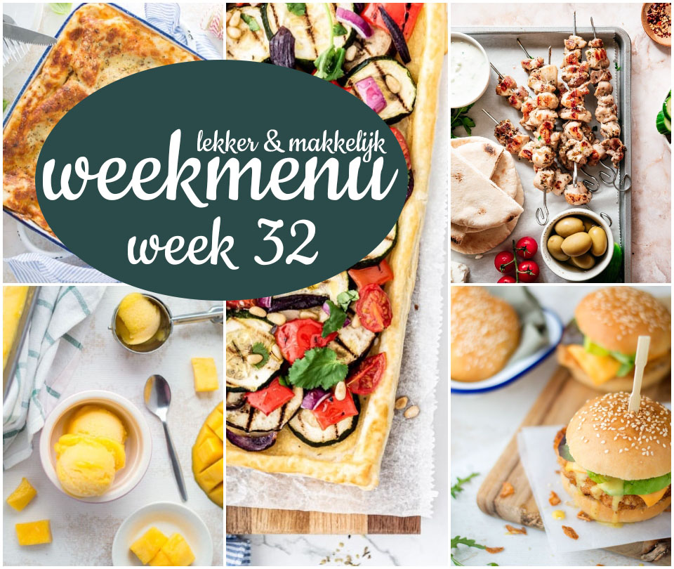Lekker en makkelijk weekmenu – week 32 2021