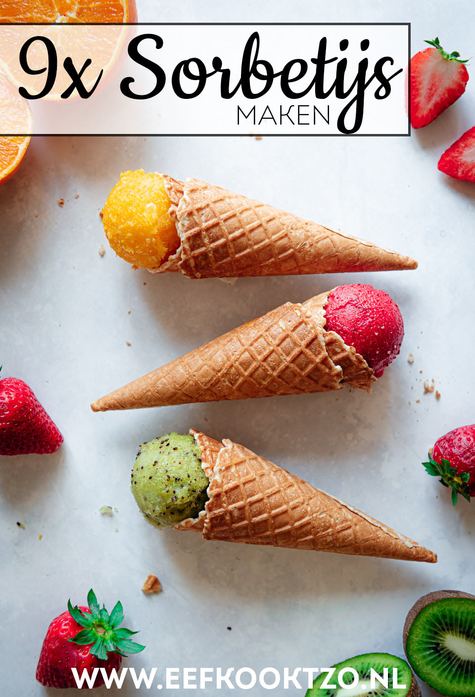 9 x sorbetijs maken Pinterest Collage