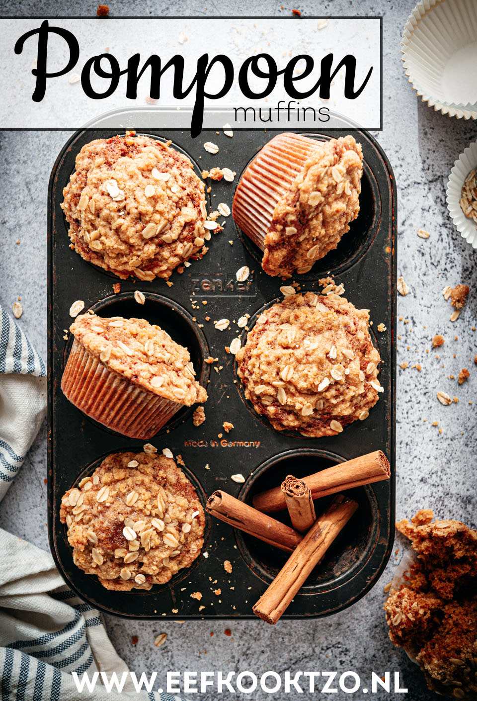 Pompoen muffins Pinterest Collage