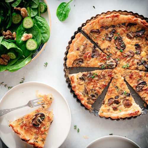 Quiche met champignons