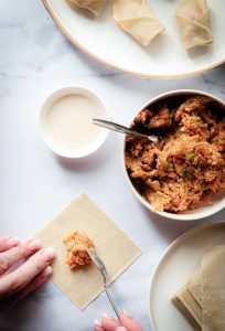 Stap 1 - Pangsit vullen