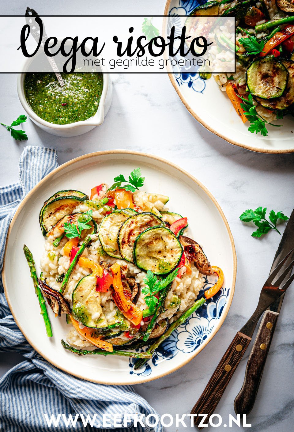 Vegetarische risotto Pinterest Collage