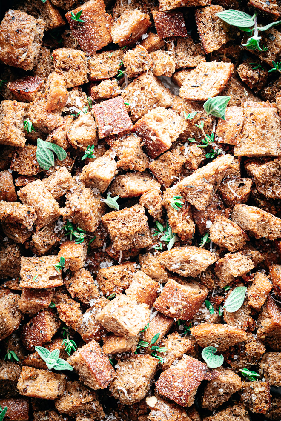 Zelfgemaakte croutons