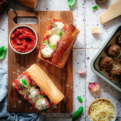 Italiaans broodje met gehaktballetjes (meatball subs)