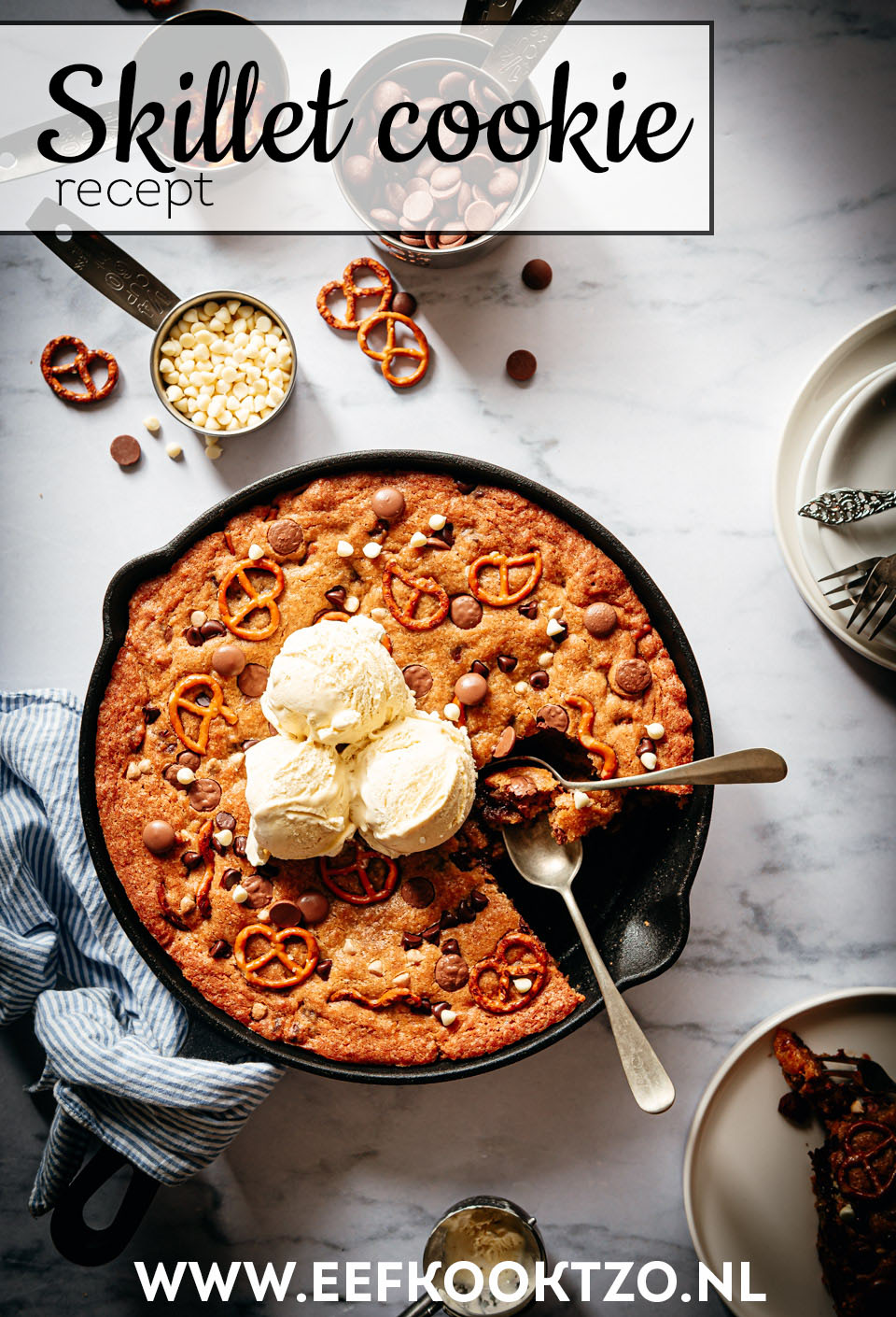 Skillet cookie Pinterest Collage