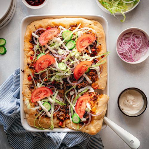Turkse plaatpizza