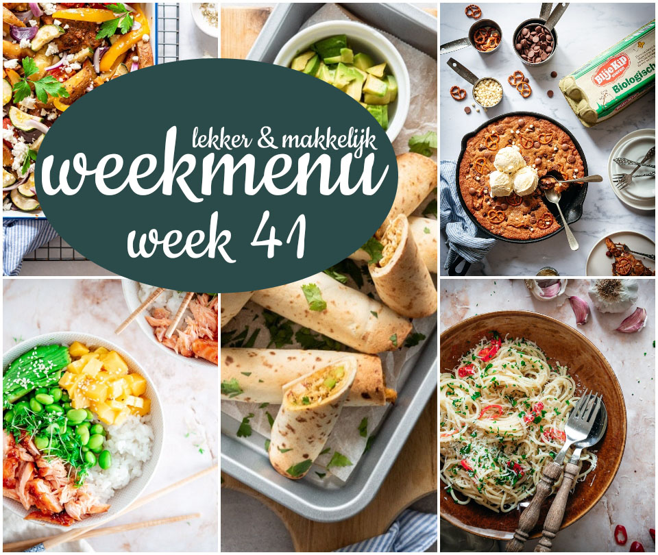 Lekker en makkelijk weekmenu – week 41 2021