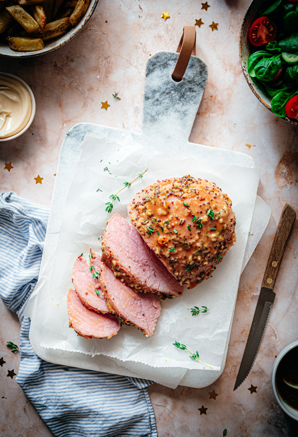 Beenham honing mosterd uit de oven