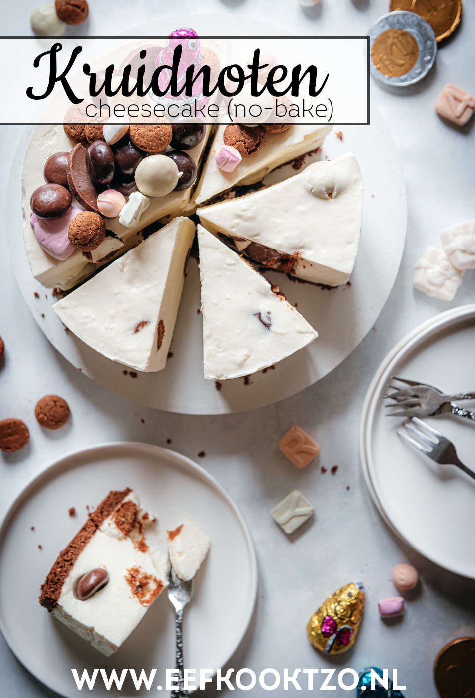 Kruidnoten cheesecake Pinterest Collage