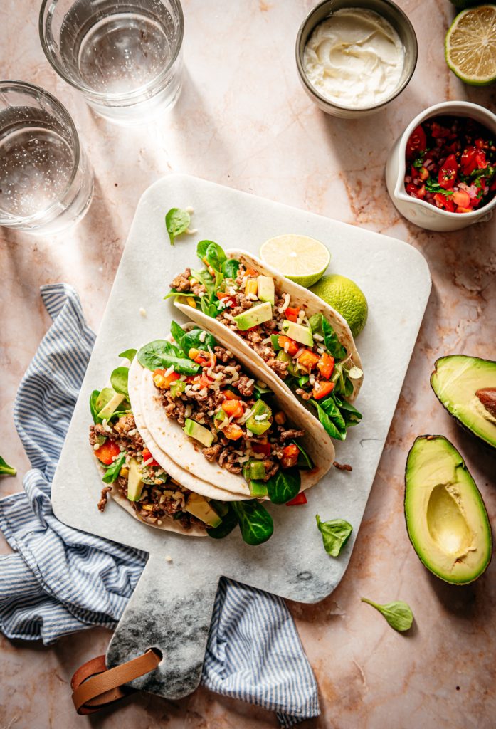 Zelf taco's met gehakt maken