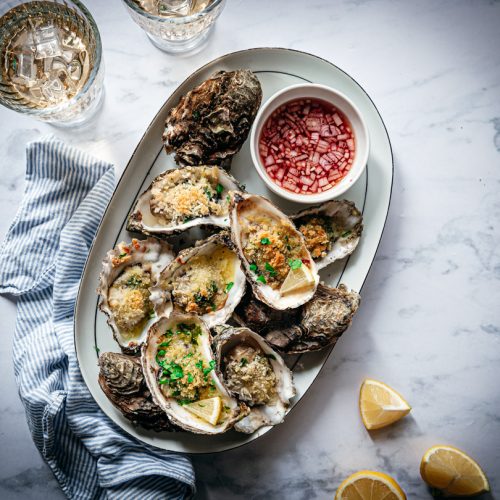 gegratineerde oesters