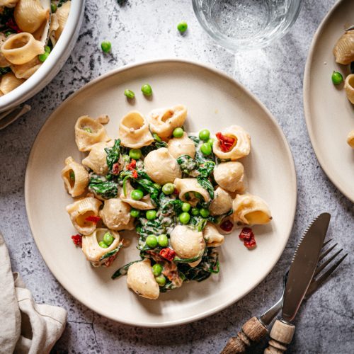 Pasta met spinazie