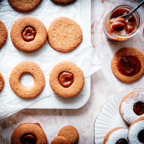 Dubbele koekjes met caramel
