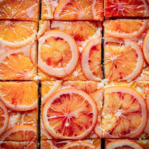 Plaatcake met bloedsinaasappel recept