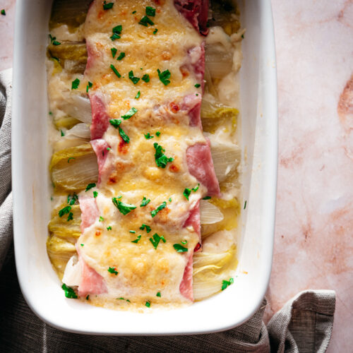 Witlof met ham en kaas